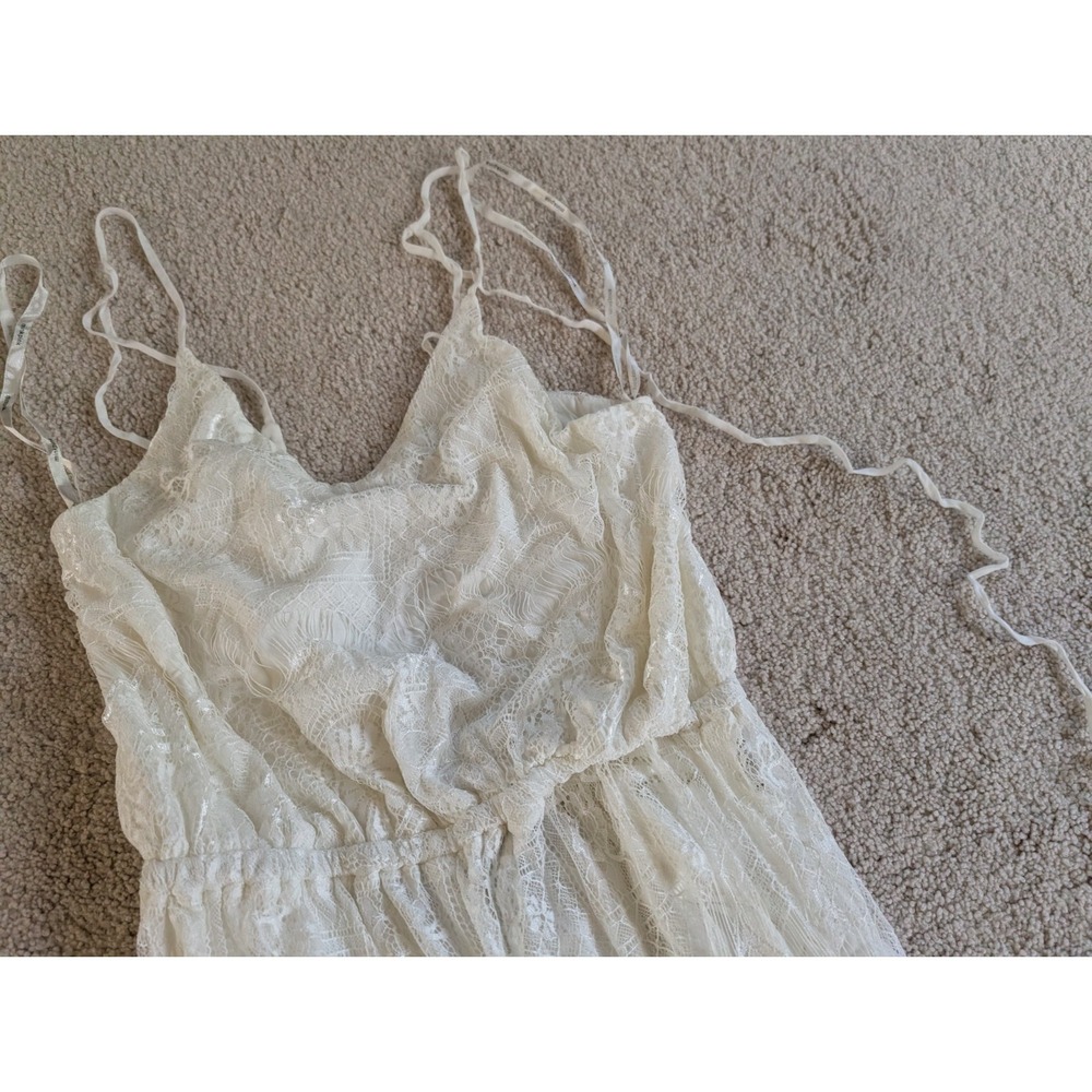 Minkpink Ivory White Lace Bodysuit Jumpsuit Size XS - Picture 6 of 13
